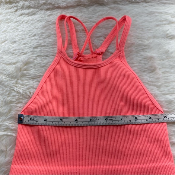 NWOT Free People Movement Happiness Runs Bra, Sports Bra Size M/L, Neon Orange - Picture 7 of 14